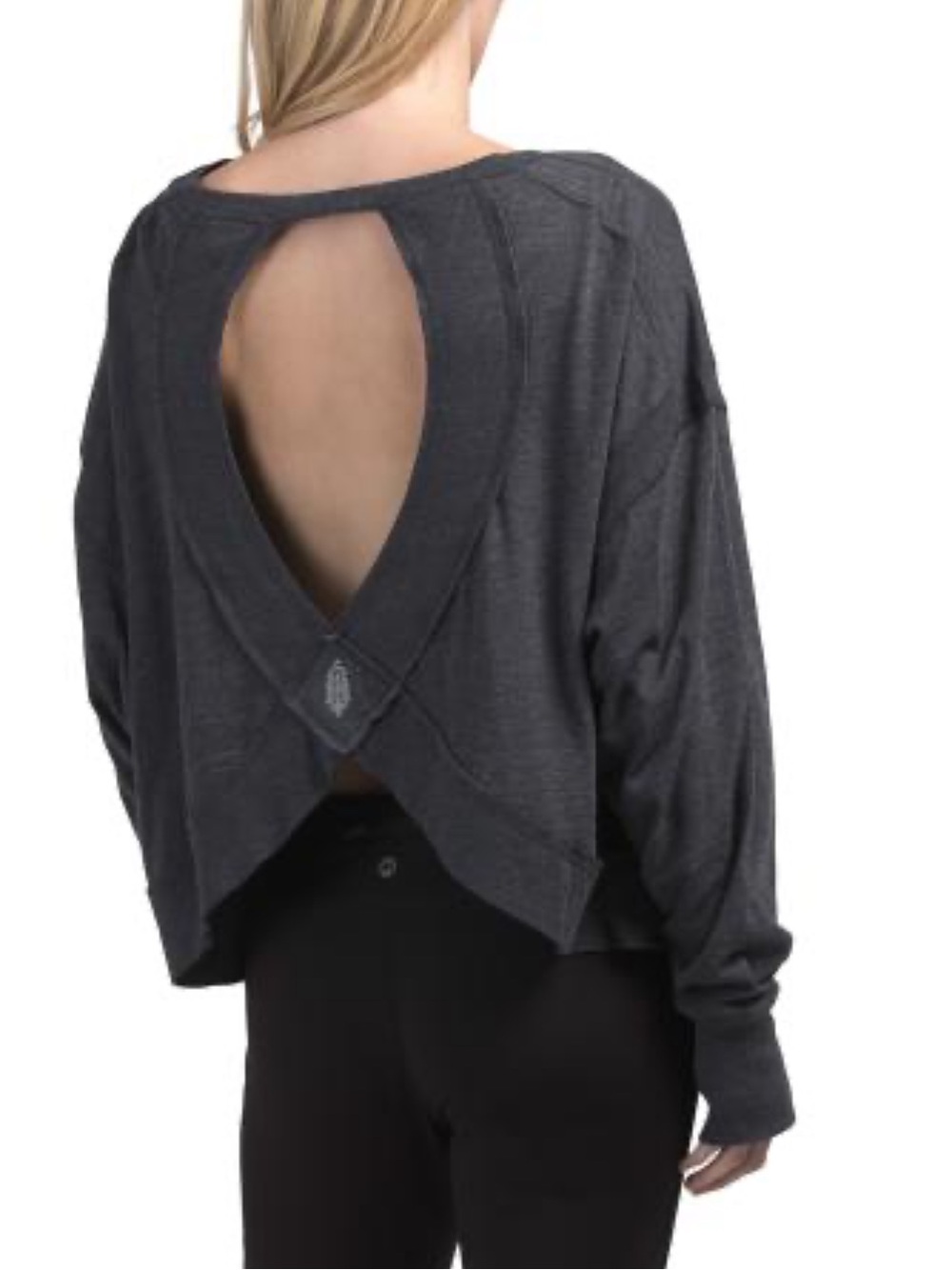 NWT Free  People My Time Layer Top - Charcoal Gray Sizes XS, S & L